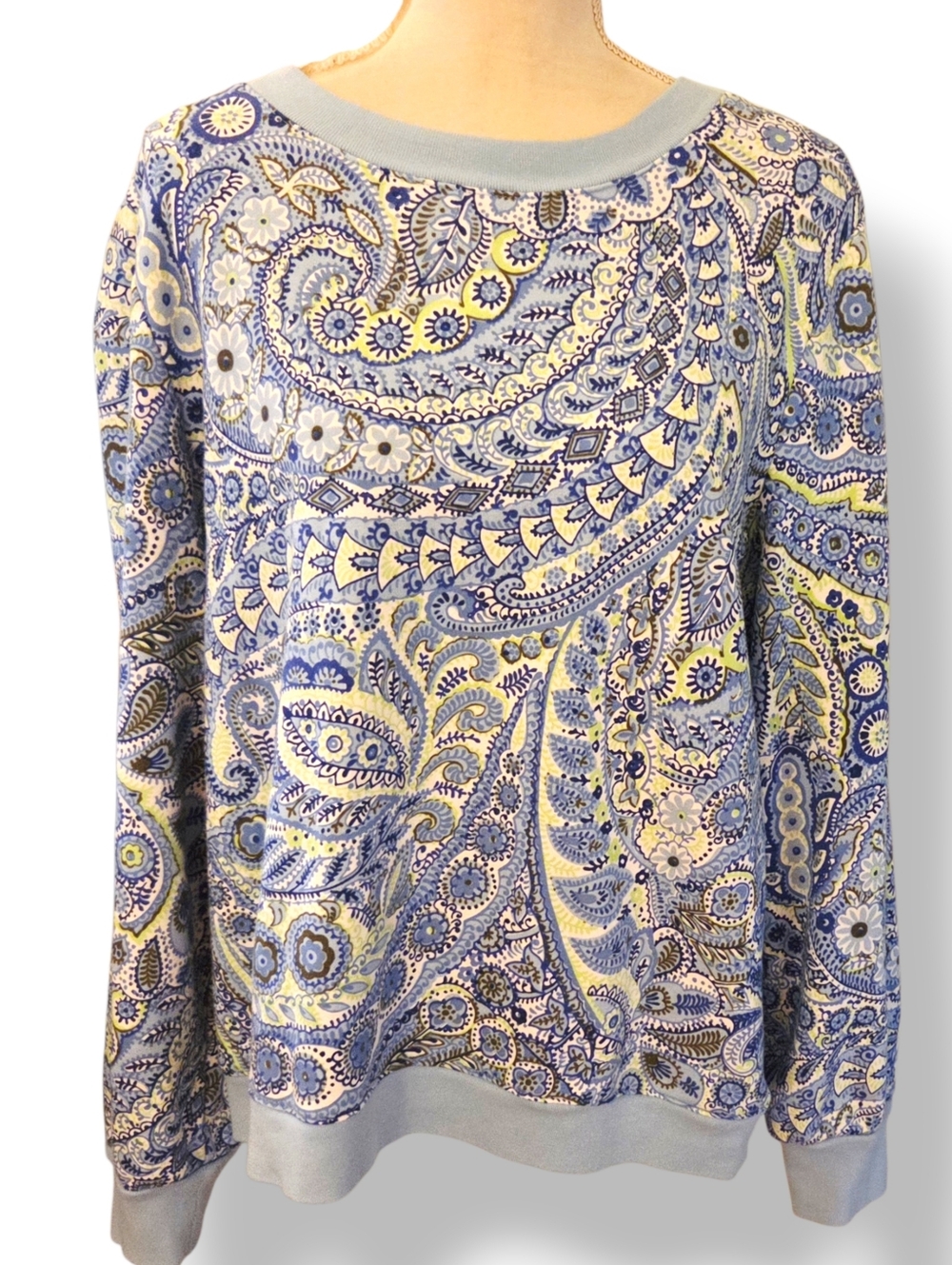TALBOTS Paisley Crewneck Sweatshirt - Picture 2 of 8